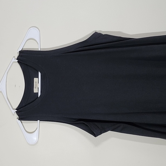 MADEWELL Brightside Ruffle Tank Mini Dress tiered Black Summer Basic medium - Picture 3 of 9